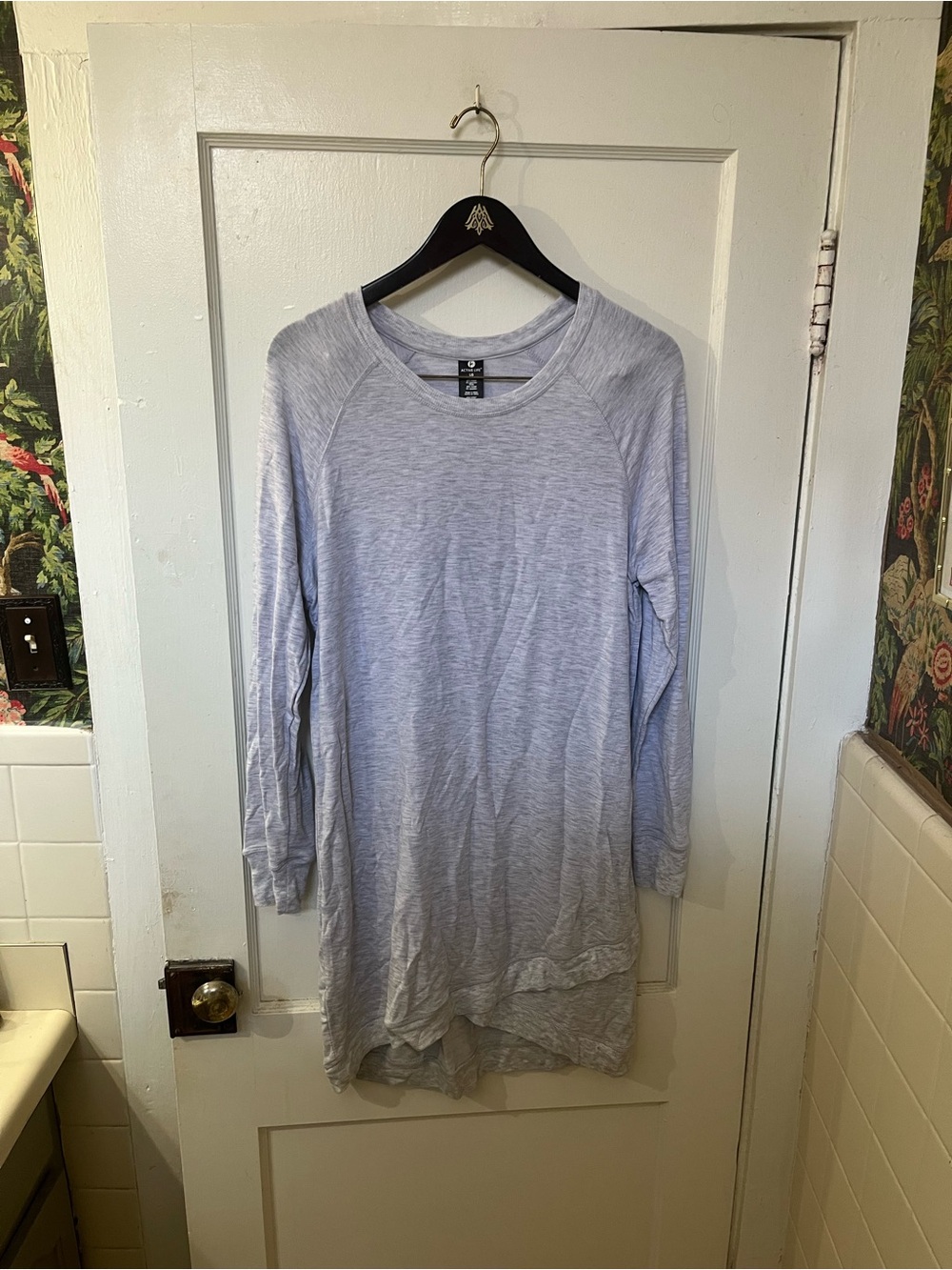 NEW Active Life Heather Gray Long Sleeve Modal Tunic Dress Size Large